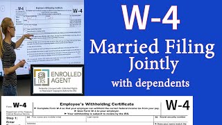 W4 for Married filing jointly with dependents w4 Married filing jointly withholding [upl. by Aisinut]