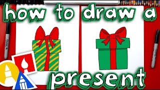 How To Draw A Christmas Present [upl. by Fanni537]