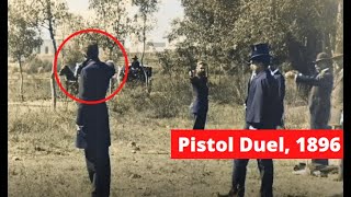 Colorized Historical Video  Pistol Duel 4k upscaled [upl. by Amedeo460]