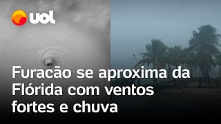 Furacão catastrófico Milton se aproxima da Flórida com ventos e chuvas na costa oeste do estado [upl. by Lorant]