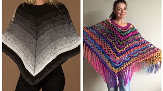 40 Topper knitting pattern boho poncho design and ideas for outfit ideas 2024 [upl. by Christoforo]