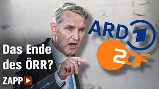 AfDAngriff auf den ÖRR Die Versprechen des Björn Höcke  ZAPP  NDR [upl. by Aiderfla408]