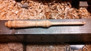 Woodturning Crochet Hook [upl. by Yma888]