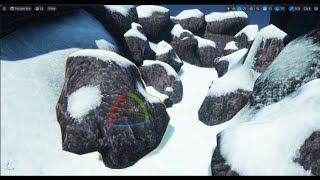 Snowy Rock Triplanar Shader  Unreal Engine [upl. by Diena]