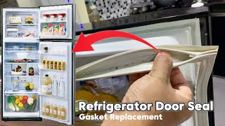 How to Remove and Install Refrigerator Door Seal Gasket at HOME Step by Steps  Gasket Replacement [upl. by Nnyluqcaj761]