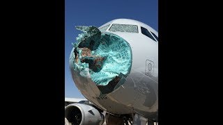 American Flight Makes Emergency Landing After Hail Storm Shatters Windshield  AVIATION NEWS [upl. by Pelag667]