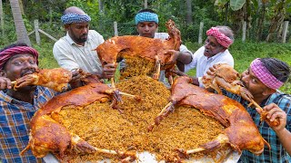 INSIDE MUTTON BIRYANI  Full Goat Mutton Cooking with Stuffed Biryani  Mutton Inside Biryani Recipe [upl. by Alston]