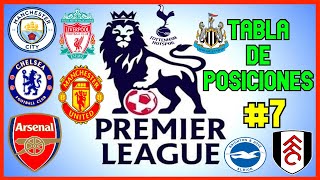 🔥ASI QUEDO LA TABLA DE POSICIONES PREMIER LEAGUE FECHA 7  PREMIER LEAGUE TABLE ENGLISH 202324 [upl. by Beverlee]