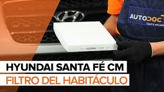 Cómo cambiar Filtro de Habitáculo en HYUNDAI SANTA FÉ CM INSTRUCCIÓN  AUTODOC [upl. by Eelahs]