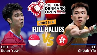 Loh Kean Yew SGP vs Lee Cheuk Yiu HKG  R16  Denmark Open 2024 [upl. by Nate316]