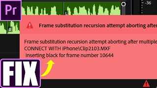 Frame substitution recursion attempt aborting after multiple attempts on file Premiere Pro [upl. by Raknahs36]