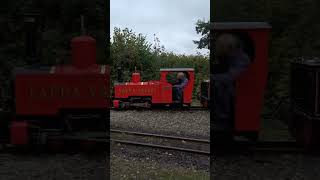 Lappa Valleys quotZebedeequot and quotMuffinquot at Kirklees Light Railway Steam amp Diesel Gala 070924 shorts [upl. by Olegnaid]