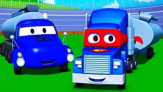 Carl the Super Truck and the Tanker in Car City  Trucks Cartoon for kids [upl. by Airyk]