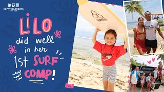 Lilo joins her first surf comp at 5 years old [upl. by Nylia75]