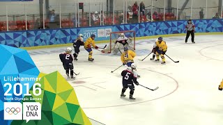 Ice Hockey  Womens Preliminaries  Sweden vs Slovakia  Lillehammer 2016 Youth Olympic Games [upl. by Derman65]