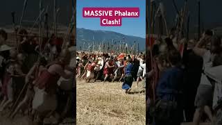 MASSIVE Phalanx Clash 2500th anniversary of Plataea reenactment history spartan reenactment [upl. by Stuppy]