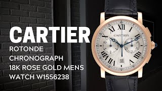 Cartier Rotonde Chronograph 18k Rose Gold Mens Watch W1556238 Review  SwissWatchExpo [upl. by Jacki826]