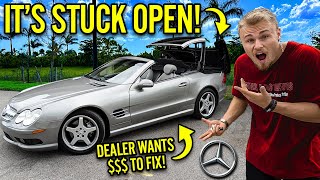 I Fixed The Broken Convertible Roof On My 100000 Mercedes Benz [upl. by Persas]