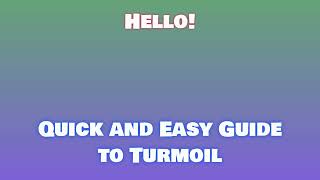 Downloading Turmoil Game Recommended Platforms [upl. by Omarr193]