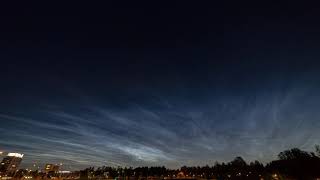 Noctilucent clouds timelapse 21072021 [upl. by Ripleigh]