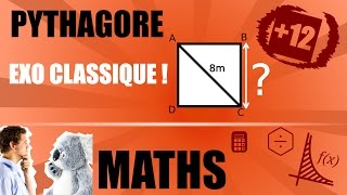 LEXERCICE LE PLUS CLASSIQUE AVCE PYTHAGORE  corrigé  Maths 4e3e [upl. by Vite552]