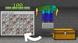 Minecraft Easiest Zombie Skeleton Mob Spawner XP Farm  Tutorial 120 [upl. by Wong]