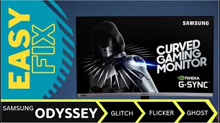 SOLVED Fix Samsung Odyssey Monitor Flickering Ghosting Glitching  Windows 1011 [upl. by Iad118]