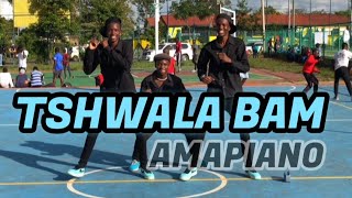 Tshwala Bam  Amapiano Dance Choreography by Kenyan boyzz🔥Trendytwinzz [upl. by Atkinson]