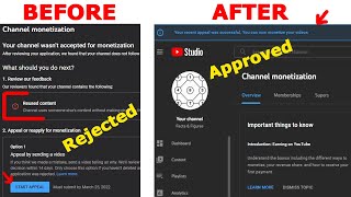 How to Appeal YouTube Monetization Rejected Reuse Video 2022 in English [upl. by Alboran]