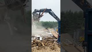 MDE Scorpion S1600 Excavator Grab in demolition  Morton Equipment demolition construction [upl. by Greenquist]