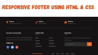 How to create Responsive Footer using HTMLCSSJS and Bootstrap  Responsive Footer using Bootstrap [upl. by Aisirtap819]