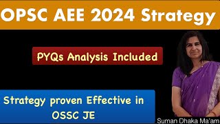 OPSC AEE 2024 Strategy OPSC AEE in Panchyati Raj Department Strategy opscaee osscje [upl. by Ttocs]