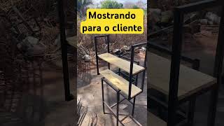 Mostrando a prateleira industrial para o cliente moveis memes moveisdemadeira diywoodworking [upl. by Ardnaeel673]