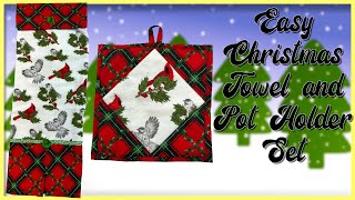 Christmas Pot Holder and Towel Set  The Sewing Room Channel [upl. by Gaulin]