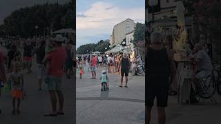 Stadt Malinska Insel Krk Kroatien walking Tour 8k [upl. by Arihsat]