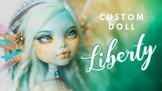 STATUE OF LIBERTY YASSIFIED ✨ Monster High Repaint OOAK [upl. by Mikal522]