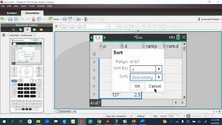 Spearmans Rank Correlation Coefficient on a TInspire CX II [upl. by Minda]