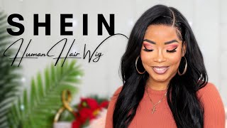 SHEIN Human Hair Wig Review Better Than Expected [upl. by Tiebout125]