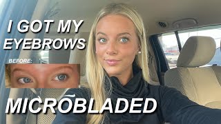 I GOT MY EYEBROWS MICROBLADED My beauty procedure experience healing process and 3 month update💉 [upl. by Ytiak]