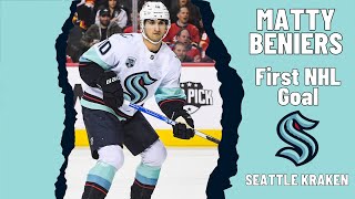 Matty Beniers 10 Seattle Kraken first NHL goal Apr 16 2022 [upl. by Hiasi]