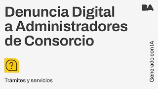 Denuncia Digital a Administradores de Consorcio  Tutoriales GCBA [upl. by Yezdnil]