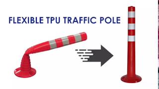 FLEXIBLE TPU TRAFFIC DELINEATOR POST POLE ROAD SAFETY CONE [upl. by Reiners696]