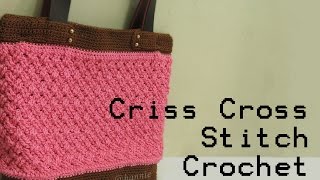 Crochet  Tutorial Membuat Tas Rajut Motif Celtic Weave Stitch  Criss Cross Stitch [upl. by Lorilyn]