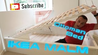 IKEA MALM OTTOMAN Double Bed Assembly [upl. by Amles]