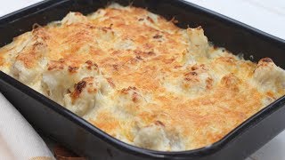 Coliflor gratinada con BECHAMEL DE BACON en MAMBO [upl. by Nnyletak]