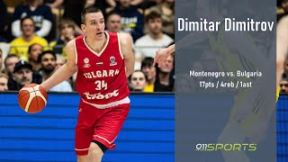 Nov 22 2024 Dimitar Dimitrov Highlights vs Montenegro 17pts 4reb 1ast [upl. by Matless]