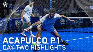 GNP Mexico P1 Premier Padel Highlights day 2 men [upl. by Ecadnac]