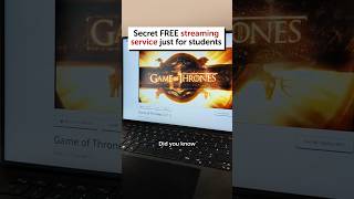 Secret FREE streaming service JUST for students student university shorts freestuff [upl. by Enimsay]