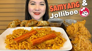 Samyang  Jollibee Chickenjoy Mukbang [upl. by Anuska538]