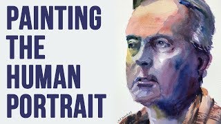 Portrait Painting in Watercolor  First Layer Demo Tips amp Tricks Joseph Zbukvic [upl. by Atikahc]